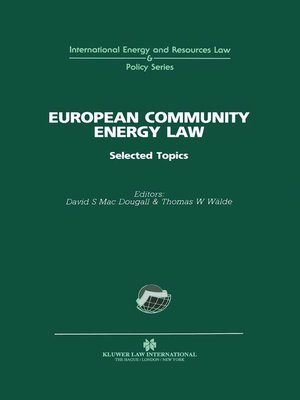 cover image of European Community Energy Law